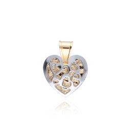 MOISS přívěsek ze žlutého zlata BICOLOR SRDCE