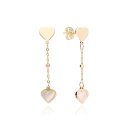 MOISS náušnice ze žlutého zlata SRDCE