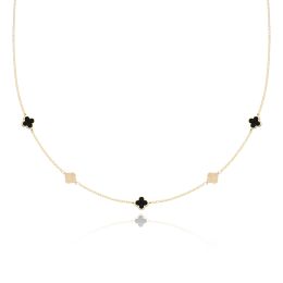 MOISS náhrdelník ze žlutého zlata ONYX