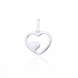 MOISS přívěsek z bílého zlata SRDCE
