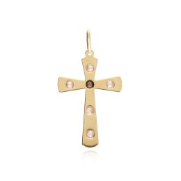 MOISS přívěsek ze žlutého zlata KŘÍŽEK