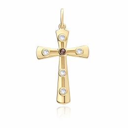 MOISS přívěsek ze žlutého zlata KŘÍŽEK