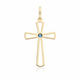 MOISS přívěsek ze žlutého zlata KŘÍŽEK