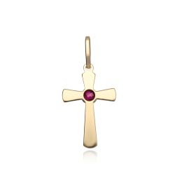 MOISS přívěsek ze žlutého zlata KŘÍŽEK