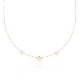 MOISS náhrdelník ze žlutého zlata KVĚTINA