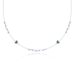 MOISS náhrdelník z bílého zlata SRDCE