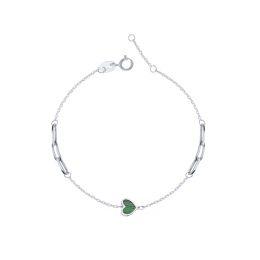 MOISS náramek z bílého zlata SRDCE