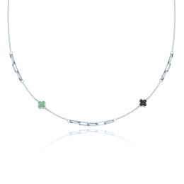 MOISS náhrdelník z bílého zlata ONYX