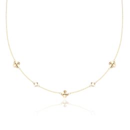 MOISS náhrdelník ze žlutého zlata ČTYŘLÍSTEK