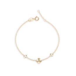 MOISS náramek ze žlutého zlata ČTYŘLÍSTEK