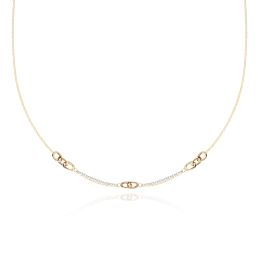 MOISS náhrdelník ze žlutého zlata BICOLOR