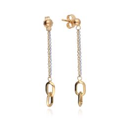 MOISS náušnice ze žlutého zlata BICOLOR