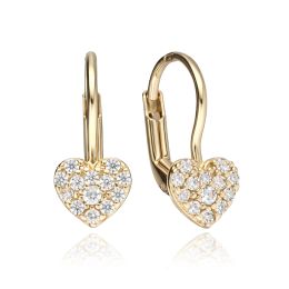 MOISS náušnice ze žlutého zlata SRDCE