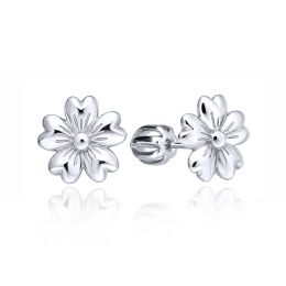 MOISS stříbrné náušnice KVĚTINA