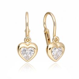 MOISS náušnice ze žlutého zlata SRDCE