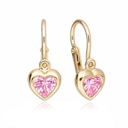 MOISS náušnice ze žlutého zlata SRDCE