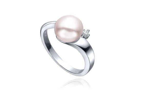 MOISS perlový stříbrný prsten