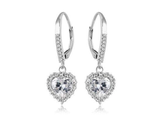 MOISS stříbrné náušnice SRDCE