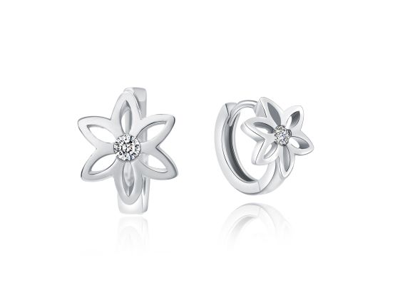 MOISS stříbrné náušnice KVĚTINA