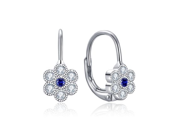 MOISS stříbrné náušnice KVĚTINA