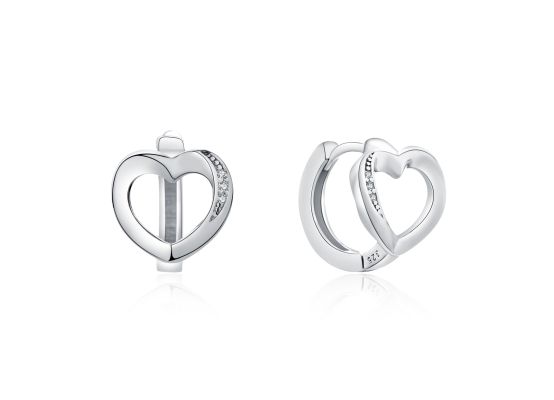 MOISS stříbrné náušnice SRDCE