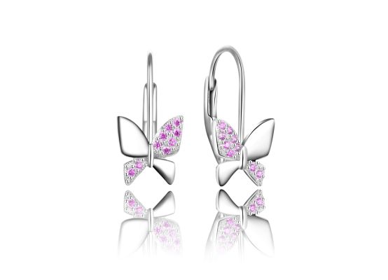 MOISS stříbrné náušnice MOTÝL