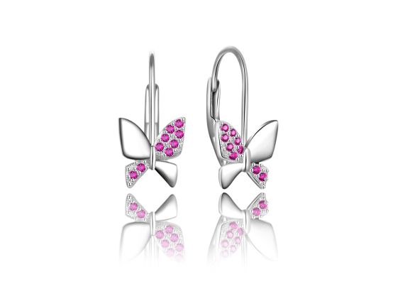 MOISS stříbrné náušnice MOTÝL