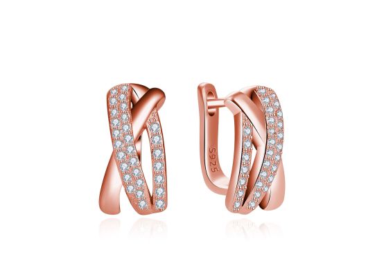 MOISS stříbrné náušnice ROSE