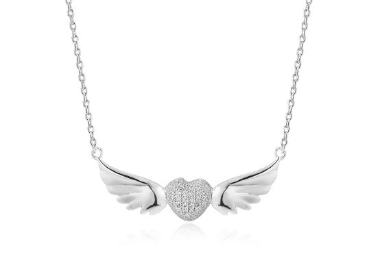 MOISS stříbrný náhrdelník KŘÍDLA