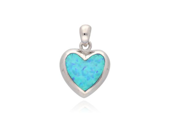 MOISS opálový stříbrný přívěsek SRDCE