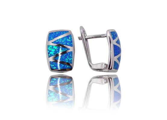 MOISS opálové stříbrné náušnice