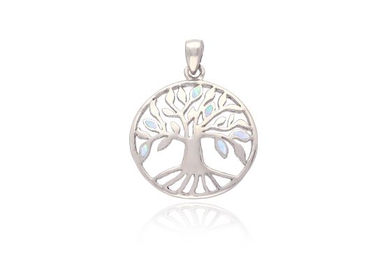 MOISS stříbrný přívěsek STROM OPÁL