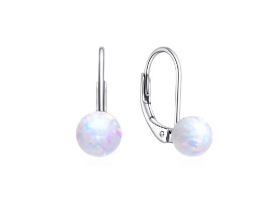 MOISS stříbrné náušnice OPÁL