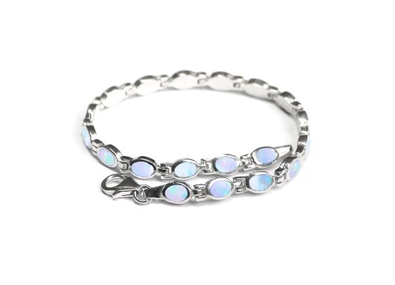 MOISS stříbrný náramek OPÁL