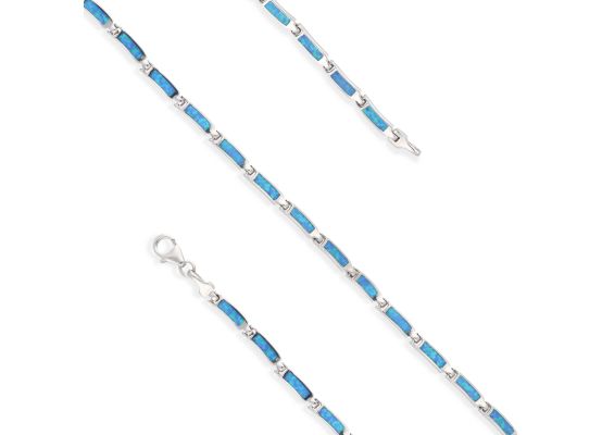 MOISS stříbrný náhrdelník OPÁL