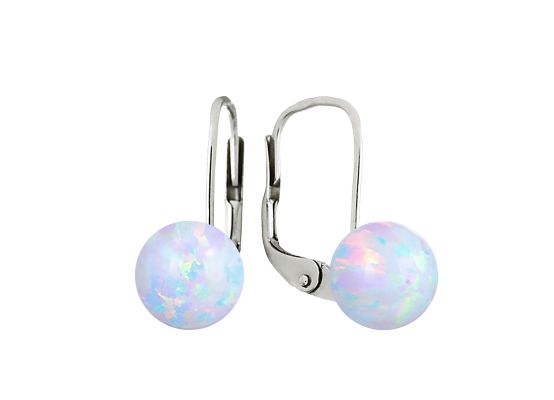 MOISS stříbrné náušnice OPÁL