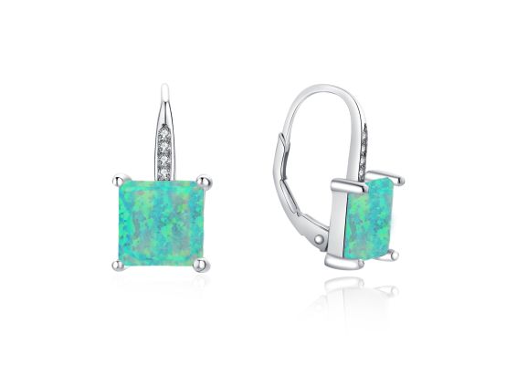 MOISS stříbrné náušnice OPÁL