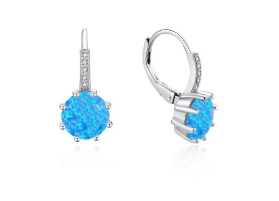 MOISS stříbrné náušnice OPÁL