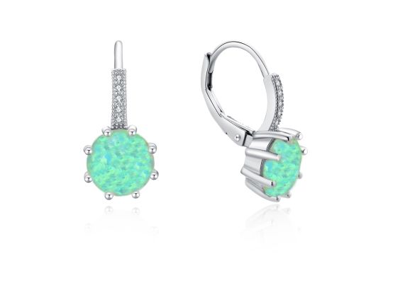 MOISS stříbrné náušnice OPÁL