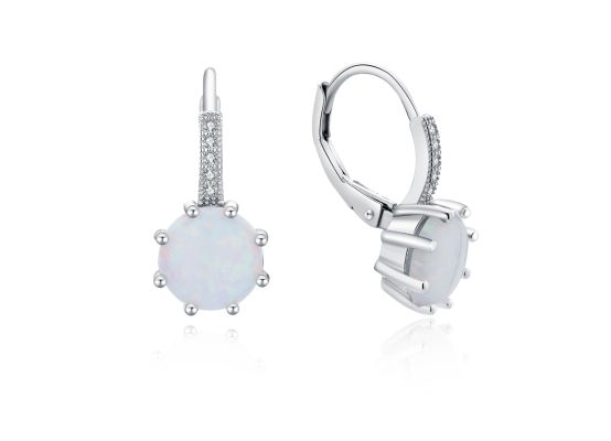 MOISS stříbrné náušnice OPÁL