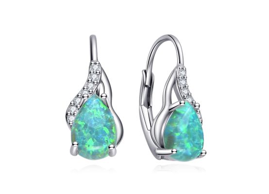 MOISS stříbrné náušnice OPÁL