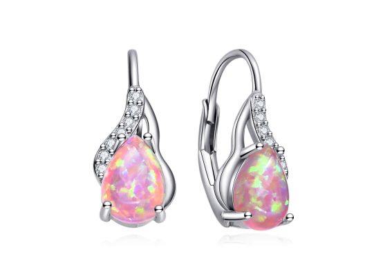 MOISS stříbrné náušnice OPÁL