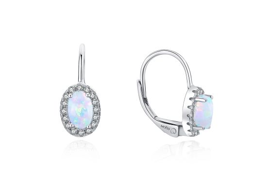 MOISS stříbrné náušnice OPÁL
