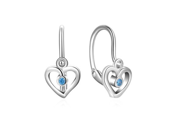 MOISS dětské stříbrné náušnice SRDCE