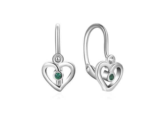 MOISS dětské stříbrné náušnice SRDCE