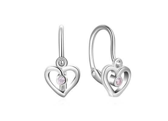MOISS dětské stříbrné náušnice SRDCE