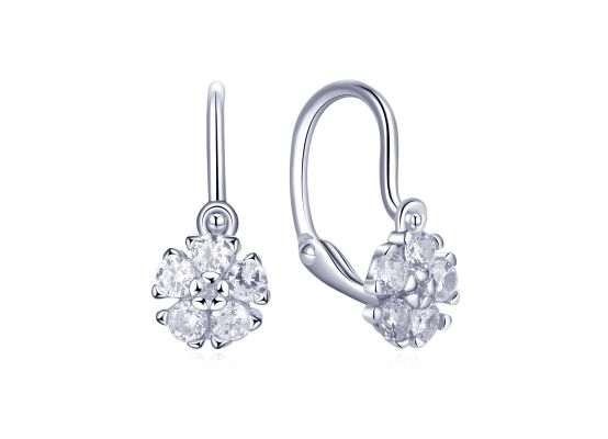 MOISS stříbrné náušnice KVĚTINA