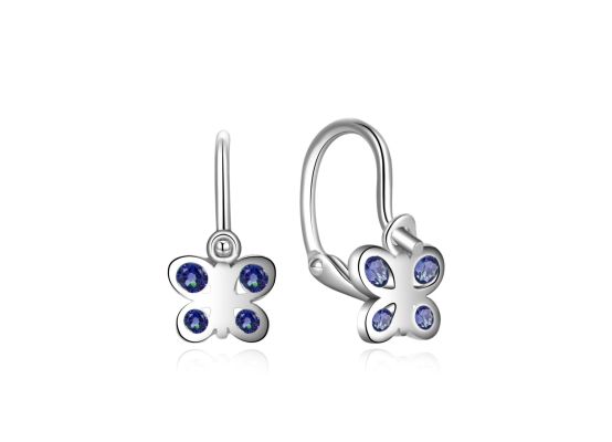 MOISS stříbrné náušnice MOTÝL