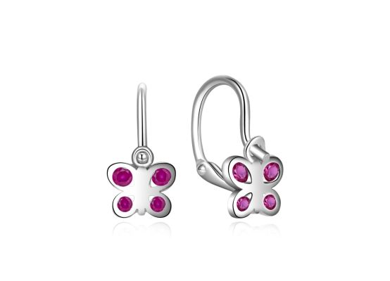 MOISS stříbrné náušnice MOTÝL