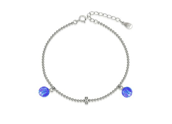 MOISS stříbrný náramek OPÁL